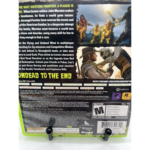 Red Dead Redemption: Undead Nightmare - XBOX 360 - Complete w/ Manual - Tested - Picture 3 of 8